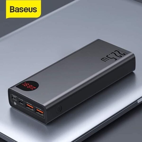 Baseus Adaman 20000mAh 22.5W Metal Power Bank with Digital Display – Black - Image 7