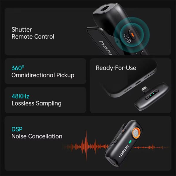 Hohem MIC-01 (1TX+1RX) Microphone for Android - Image 2